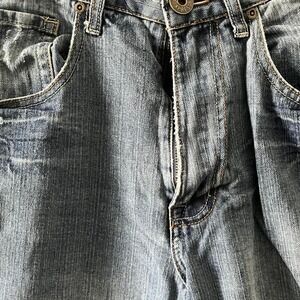 Brooklyn xpress blue embroidered jeans with a unique design